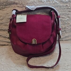 Fossil Magenta Crossbody Bag NWT